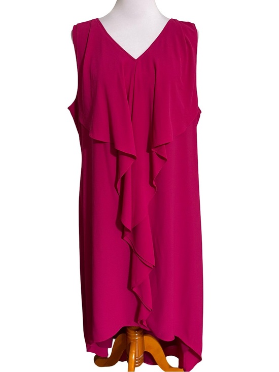 Chico's Dresses & Skirts - Chico's Fuchsia Sleeveless Asymmetrical Dress Size 16